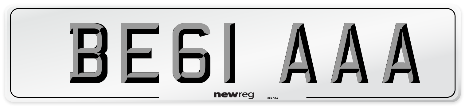 BE61 AAA Number Plate from New Reg